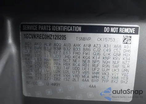 2017 Chevrolet Silverado 1500 2Lt z USA, uszkodzony, nr VIN 1GCVKREC0HZ128205